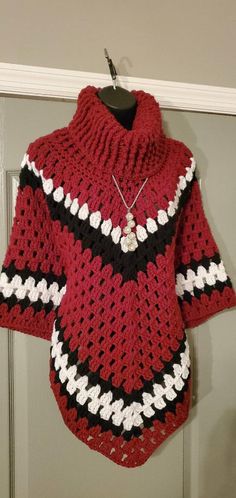 Beautiful Handmade Crochet Poncho - Etsy Ladies Poncho, Crochet Poncho, Crochet Shawl, Crochet Fashion, Ponchos, Handmade Crochet, Crochet Top, Shawl, Knitted Sweaters