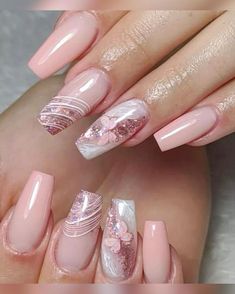 Spring Time Nail Designs, Nail Art Designs Trending, Diy Long Nails, Business Competition, Booming Business, Quartz Nails, Silver Glitter Nails, Bridal Nail Art