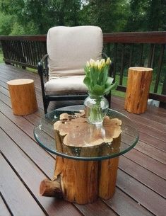 Tree Stump Table, Log Table, Outdoor Wood Projects, Stump Table, Tree Logs, Tree Stumps, Reclaimed Wood Projects, Diy Tree, Woodworking Joinery