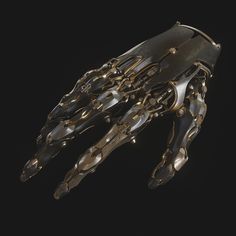 an image of a hand that is made out of metal