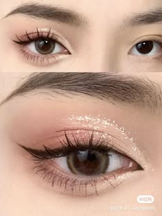 Award Ceremony Makeup, Make Up Ideas Natural Korean, Eye Makeup Champagne, Make Up For Birthday Party, Soft Makeup Eye Shadow, Graduation Makeup Ideas High Schools Natural, Simple Eye Make Up Natural Looks, Korean Style Eye Makeup, Cute Korean Eye Makeup