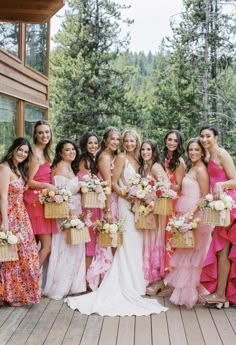 a group of women standing next to each other