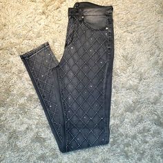 Excellent Condition Brand New Jeans. Never Worn...Grey Color With Sequin Detail . Skinny Fit...Venus Clothing Dont Come With Tags But They're New!! Glitter Jeans, Venus Clothing, Sparkle Jeans, Sequin Jeans, Rhinestone Jeans, Studded Jeans, Floral Jeans, Medium Wash Jeans, High Top Shoes