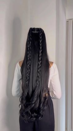 hairstyles Long Black Hair, Long Black, Black Hair, Braids, Hair, Black, Plaits