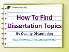 a notepad with the words how to find dissection topics by quality observation