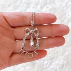 This Is An Authentic Vintage Dior Necklace With Simple Elegance. Condition: Excellent Material: Silver And Swarovski Crystals Coquette Jewelry, Dior Necklace, Dior Vintage, Dior Jewelry, Simple Elegance, Dream Clothes, Piercing Jewelry, Vintage Dior, Womens Jewelry Necklace