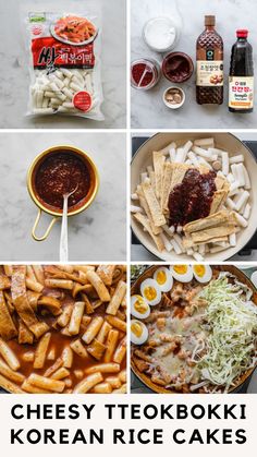 Cheese tteokbokki or Korean spicy rice cakes in bowl Cheese Tteokbokki, Korean Rice Cakes, Shredded Cabbage, Spicy Rice, Korean Street Food