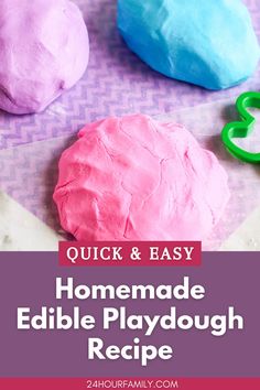 How to make edible playdough, DIY playdoh recipe made from frosting, homemade playdough recipe for preschoolers Edible Sensory, Thinking Putty, 2 Ingredient Recipes, Edible Slime, Kid Friendly Crafts