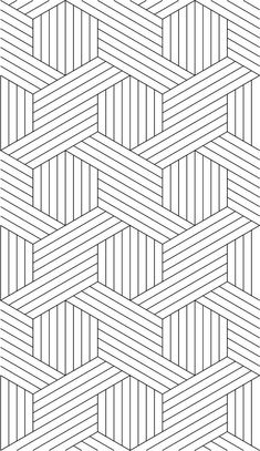 a black and white geometric pattern with diagonal lines in the center, as well as an outline