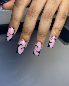 THIS IS ART 🖼️ 🎨🖌️ #nails #nailsinogba #bergernails #nailtechinogba #swirlnails #blacknails #explore #nailinspiration #explorepage Black Simple Nail Designs, Short Nails Inspo Aesthetic, Short Gel Nails Designs, Simple Short Nail Ideas, Beginner Nail Art, Nail Designs For Beginners, Grey Acrylic Nails, Nails Styles, Gel Toe Nails