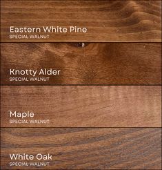 the different types of wood that are available in this product range, including white oak, black walnut, and white oak