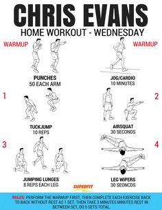 an exercise poster showing how to do the same exercises for your body and chest area