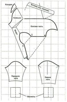 the front and back view of a sewing pattern