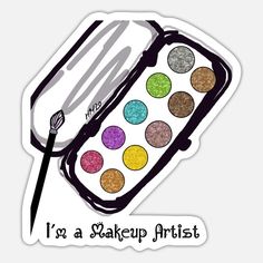 I’m a Makeup Artist Sticker Makeup Artist, Magnets, Makeup, Design, Make Up