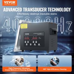 an advertisement for the new product from vevor's advanced transducer technology