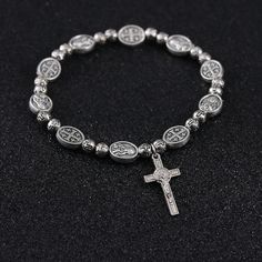 SPECIFICATIONS Type: Handmade Metals Type: Zinc alloy Material: Metal Material: Metal beads Item Type: Bracelets Catholic Saints Images, Wwjd Bracelet, The Power Of Intention, Power Of Intention, Catholic Bracelet, Prayer Bracelet, Rosary Bracelet, Healing Crystal Jewelry, Buy Crystals