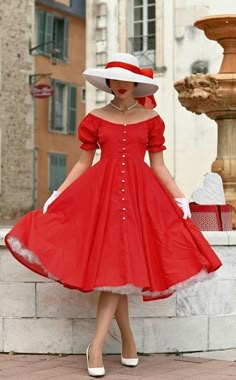 Housewife Outfit, Cool Outfit Ideas, Retro Looks, Cool Outfit, Vintage Dresses 50s, Fashion Diy