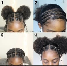 Easy Natural Hair Styles For Black Women Simple Short Hairstyles, Medium Length 4c Hair, Cute Hairstyles For Medium Length, Rubber Band Hairstyle, Cabello Afro Natural, Short Natural Curly Hair, Natural Hair Bun Styles, Buzz Cuts, Protective Hairstyles For Natural Hair