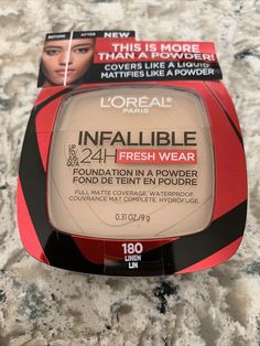 Loreal Infallible 24 Hour Fresh Wear Foundation In A Powder In Linen. Condition is "New with box". Shipped with USPS First Class. Loreal Infallible Foundation Powder, Loreal Infallible Pro Matte Foundation, Loreal Infallible Foundation, L’oréal Infallible Foundation, L’oréal Paris Infallible Foundation, Infallible Foundation, Loreal Infallible, Too Faced Foundation, Pressed Powder