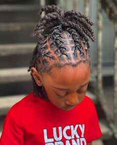 Locs Styles Half Up Half Down, Boys Locs Hairstyles, Styling Locs For Men, Half Up Half Down Locs Men, Half Up Half Down Locs Styles Men, Half Up Half Down Short Locs Styles, Dread Hairstyles For Short Dreads, Kid Dread Styles, Half Way Braids Hairstyles