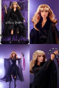 Stevie Nicks Barbie Doll Stevie Nicks Barbie, Stevie Nicks Tarot Card, Stevie Nicks Purple Aesthetic, Stevie Nicks Rare Photos, Classy Celebrities, Stevie Nicks Barbie Doll, Rare Stevie Nicks Photos, New Barbie, Celebrity Dolls