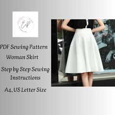 Link to my store: https://easypatternsstore.etsy.com Woman Skirt Sewing pattern, Woman PDF sewing printable pattern, Plus sizes patterns, Sewing Pattern Skirt, Silk Skirt Pattern, Long Skirt Pattern. WHAT YOU GET: Download includes the digital pattern files.  9 Sizes Included: XS-S-M-L-XL-2XL-3XL-4XL-5XL.   UK sizes: 8-10-12-14-26-18-20-22-24.  EU sizes: 36-38-40-42-44-46-48-50-52.  US sizes: 6-8-10-12-14-16-18-20-22.  Printing: Print out at 100% scale on your home printer.  Letter Sized Print. A4 Sized Print. Fabric Consumation. Sewing Instructions. The pattern is available immediately after completing the checkout on web site. TERMS OF USE: This item may not be redistributed or resold. You cannot share or sell sewing patterns, sewing instructions, or elements included. You may not resell Silk Skirt Pattern, Long Skirt Pattern, Sewing Patterns Skirt, Woman Skirt, Skirt Sewing Pattern, Skirt Silk, Sewing To Sell, Plus Size Patterns, Comfortable Skirts