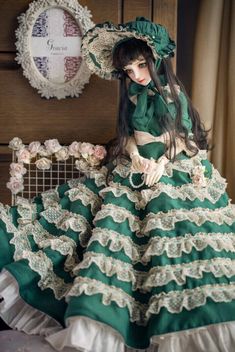 1/6 1/4 1/3 BJD Outfit Clothes Suit Lolita Long Full Dress + Bonnet Noble Lady | eBay Bjd Clothes, Victorian Dolls, Dress Doll, Dream Doll, Full Dress, Smart Doll, Clothes Dress, Girl Doll Clothes, Pretty Dolls