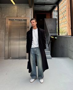 Fits Inspiration, Classy Fits, Denim Outfits, Street Style Outfits Men, Fall Outfits Men, Cool Outfits For Men, Streetwear Men Outfits, Coat Outfits, Street Style Outfit