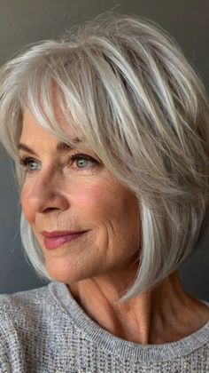 Short Hairstyles for Women Over 60 Kort Bob, Short Silver Hair, Fine Straight Hair, Shaggy Short Hair, Hairstyles For Women Over 60, Choppy Bob Hairstyles, Messy Short Hair, Bob Hairstyles For Fine Hair, Haircuts For Medium Hair