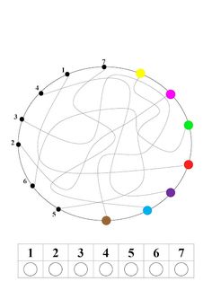 a maze game with numbers and circles