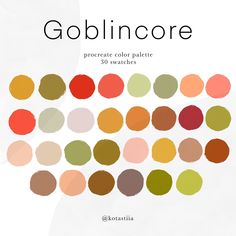 the cover of goblincore, with different colors and shapes on it