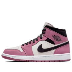 Nike Womens Air Jordan 1 Mid SE Light Mulberry Basketball Shoes/Sneakers Air Jordan Symbol, Jordan Symbol, Wmns Air Jordan 1, Vapour Max Nike, Air Jordans Women, Nike Sacai, Air Jordan 1 Mid Se, Womens Air Jordans, Jordans Women