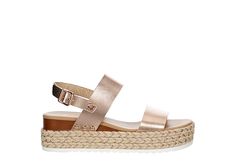 Rose Gold Womens Amelia Wedge Sandal | Xappeal | Rack Room Shoes Rose Gold Sandals, Sandals Wedges, Womens Sandals Wedges, Gold Sandals, Sock Shop, Sandals Brands, Womens Wedges