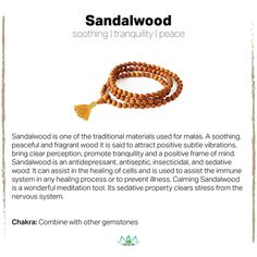 Sandalwood Mala, Crystal Seashells, Crystal Healing Chart, Mala Jewelry, Crystal Healer, Spiritual Crystals, Gemstone Meanings, Crystal Healing Stones