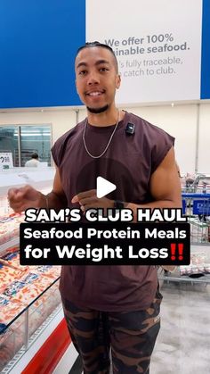 Trent Harrison | Online Fitness Coach on Instagram: "If you love seafood and you’re on a weight loss journey, these are must grabs from Sam’s Club👊🏾  Getting in shape has never been easier… especially when you got me to put you on with the best foods for your fitness goals 😜  Comment the word “PROTEIN” if you want me to send over my Sam’s Club protein grocery list for your next grocery haul‼️  #seafood #salmon #shrimp #ceviche #fish #protein #highprotein #macrofriendly #fitness #fitnesstips #nutrition #mealprep #grocery #grocerystore #abs #loseweight #weightloss #samsclub" Ceviche Fish, Fish Protein, Meal Prep Grocery List, Sam’s Club