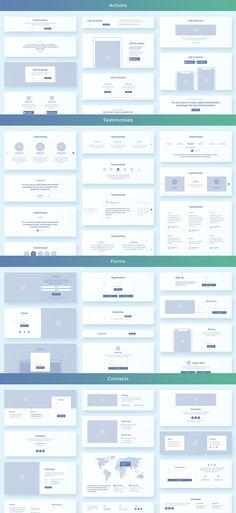 the different types of web pages are shown in this graphic diagram, with each page being displayed