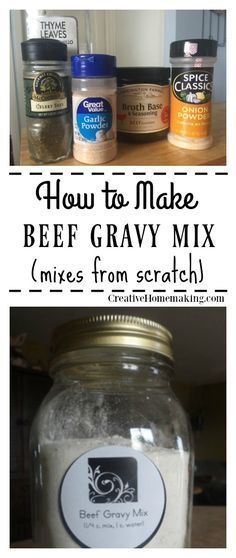 how to make the best homemade beef gravy mix in a mason jar