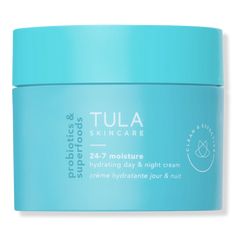 24-7 Moisture Hydrating Day & Night Cream - TULA | Ulta Beauty Tula Skincare, Night Moisturizer, Anti Aging Moisturizer, Skin Care Cream, Day Night, Skin Care Moisturizer, Night Cream, Grapeseed Oil, Face Moisturizer