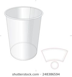 a paper cup with the lid cut out and ready to be used as a drink dispenser