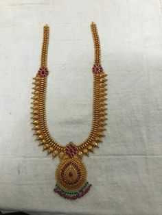 Long Chain Designs Gold, Long Chain Designs, Chain Designs Gold, Long Chin, Fashion Jewelry Necklaces Gold, Haram Designs, Gold Haram, Long Haram, Gold Jewels Design