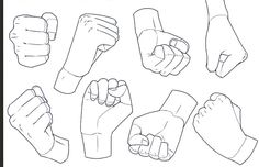 hand reference for the hands in different positions