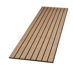 a wooden floor mat with black lines on the top and bottom, against a white background