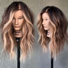 Color Blocked Shag Hair, Middle Part Balayage, Color Block Hair Ideas Blonde, Color Block Blonde Hair, Halo Color Block Hair, Blonde Pieces Around Face Dark Hair, Bold Money Piece Hair Brunette, Underneath Highlights For Dark Hair, Curtain Bangs Money Piece