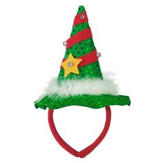 Mini Light up Christmas Tree Headband Tree Headband, Christmas Tree Headband, Mini Light, Christmas Idea, Christmas Headband, Funny Hats, Sticker Patches, T Shirt Yarn, Patch Design