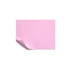 a pink piece of paper on a white background