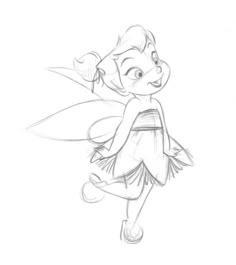 a drawing of tinkerbell from the movie tinkerbell