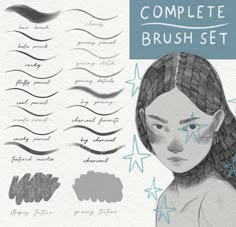 the complete brush set includes different types of hair