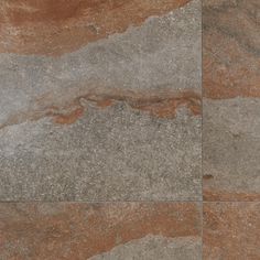 four different types of stone tiles with brown and gray colors