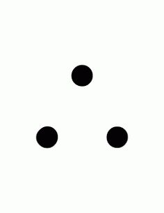 four black dots on a white background