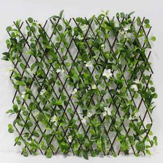 Floral Expandable Ivy Lattice Fence - Events and Crafts-Events and Crafts Lattice Fence Panels, Artificial Garden Plants, Decorative Trellis, Ivy Flower, Artificial Plant Wall, Lattice Fence, Artificial Plants Outdoor, Ivy Plants, Front Yard Fence